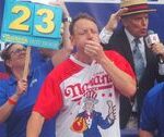 Joey Chestnut defends title at Nathan's Hot Dog Contest