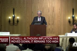 Fed Chair Powell calls inflation 'too high' and warns that 'we are prepared to raise rates further'