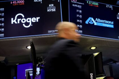 Stocks making the biggest moves midday: Kroger, DocuSign, First Solar