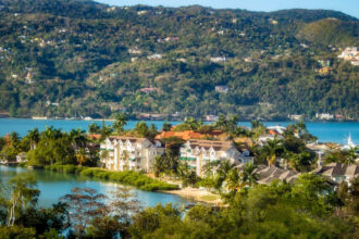 View Of A Resort And Villa Zone In Montego Bay, Jamaica, Caribbean Sea