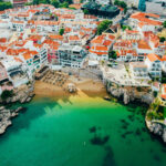 Aerial View Of The Beachfront City Of Cascais In The Lisbon Metropolitan Region, Portugal, Southern Europe