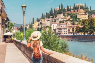 woman in Verona, Italy