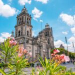 Mexico City, Mexico; downtown mexico city cathedral in the zocalo