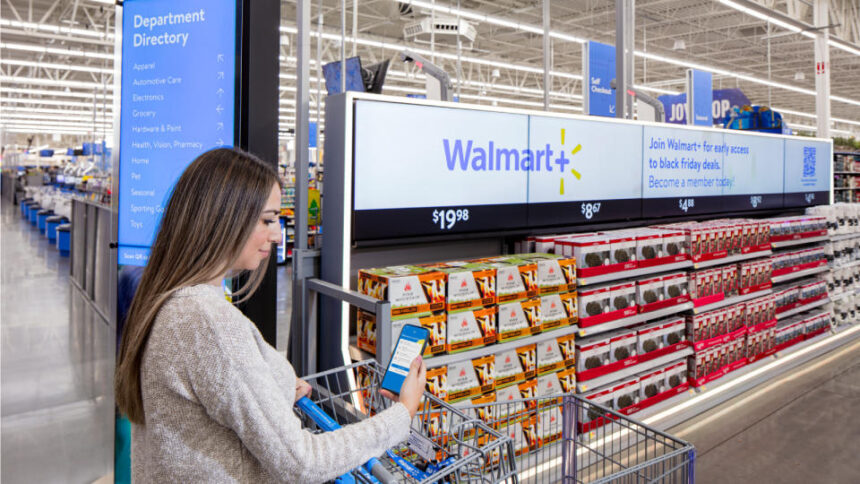 Walmart stock moves lower as upbeat sales are offset by cautious guidance