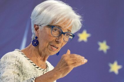 ECB President Christine Lagarde speaks after rate decision
