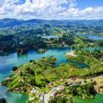 Aerial View Of The Guatape Lake Region, Colombia, South America