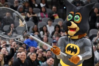 San Antonio Spurs Mascot Saves Game By Capturing Bat With Net