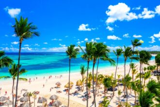 Aerial view of Punta Cana beach