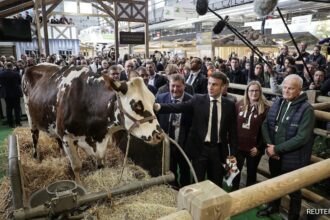 Angry French Farmers Clash With Police As Emmanuel Macron Attends Paris Agricultural Fair