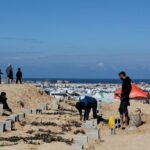 Displaced Gazans Seek Shelter In Cemetery
