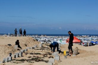 Displaced Gazans Seek Shelter In Cemetery