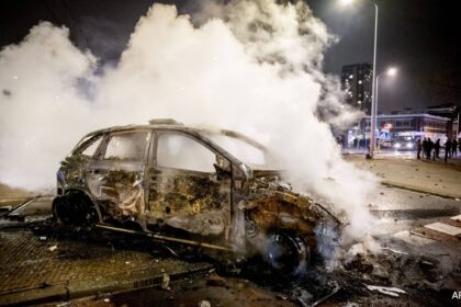 Police Cars On Fire, Stones Thrown As Rival Groups Clash In The Hague