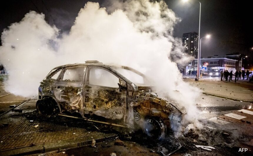 Police Cars On Fire, Stones Thrown As Rival Groups Clash In The Hague
