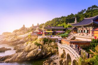 View of a town in South Korea