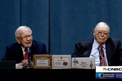 Warren Buffett says Berkshire may only do slightly better than the average company due to its sheer size