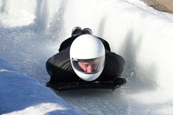 Watch Prince Harry Hurtle Down A Skeleton Sled Track: 'Everybody Should Do This'