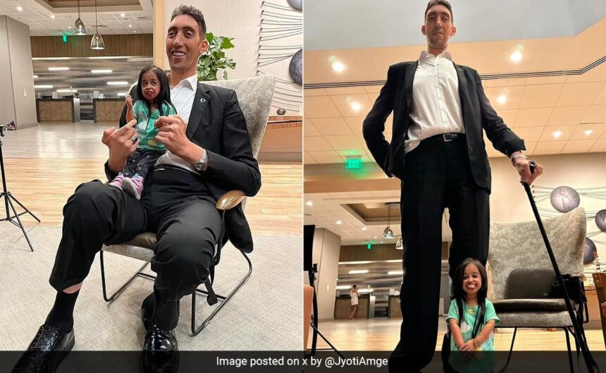 World's Tallest Man And Shortest Woman Reunite After 6 Years In US, See Pics