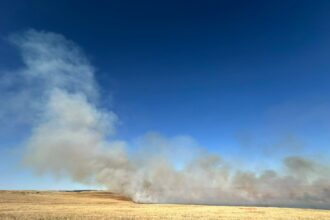 Multiple grassfires burning near Peterson Space Force Base, Colorado Springs Airport