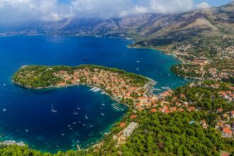 aerial view of cavtat croatia