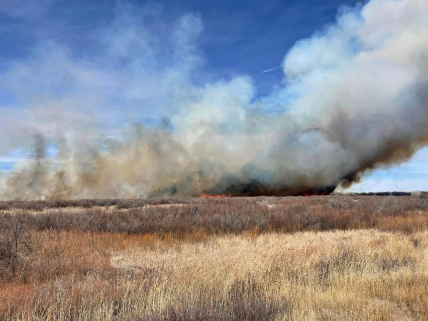 Wildfire south of Las Animas sparks evacuations, closes Colorado highway