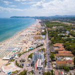 Aerial View Of Rimini, Adriatic Coastline Of Italy, Southern Europe
