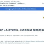U.S. Embassy Issues Alert For Hurricane Season 2024 For 7 Caribbean Countries