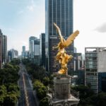 Golden Angel Statue In Mexico City, Mexico, Latin America