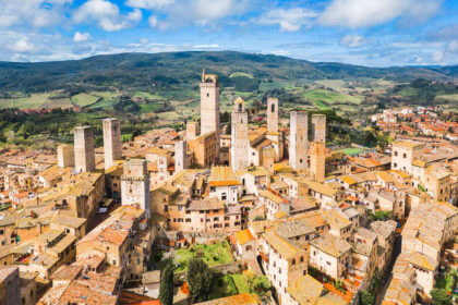 Aerial View Of San Gimignano, Tuscany, Italy, Southern Europe