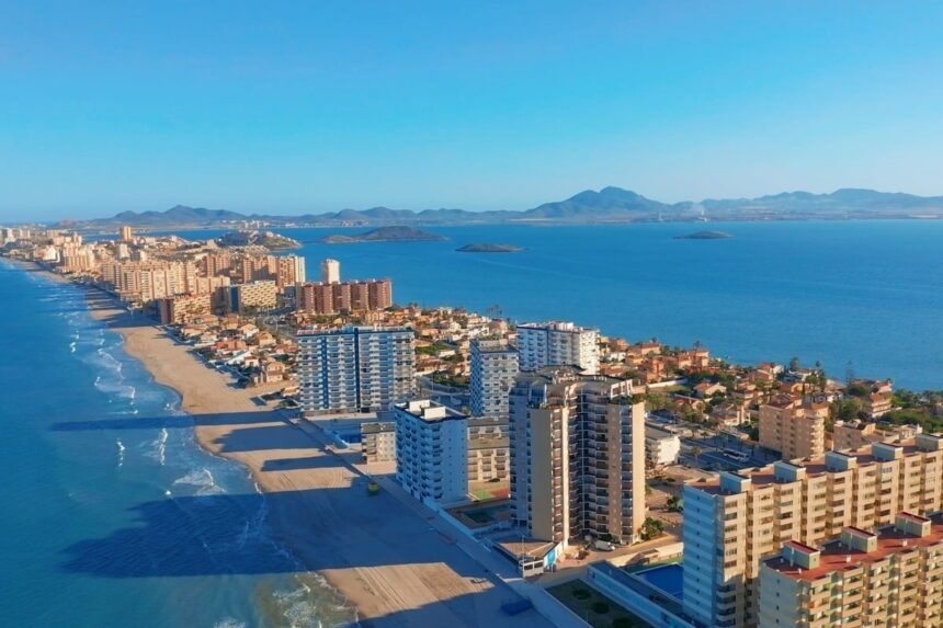 Aerial View Of La Manga, Murcia, Spain, Mediterranean Europe