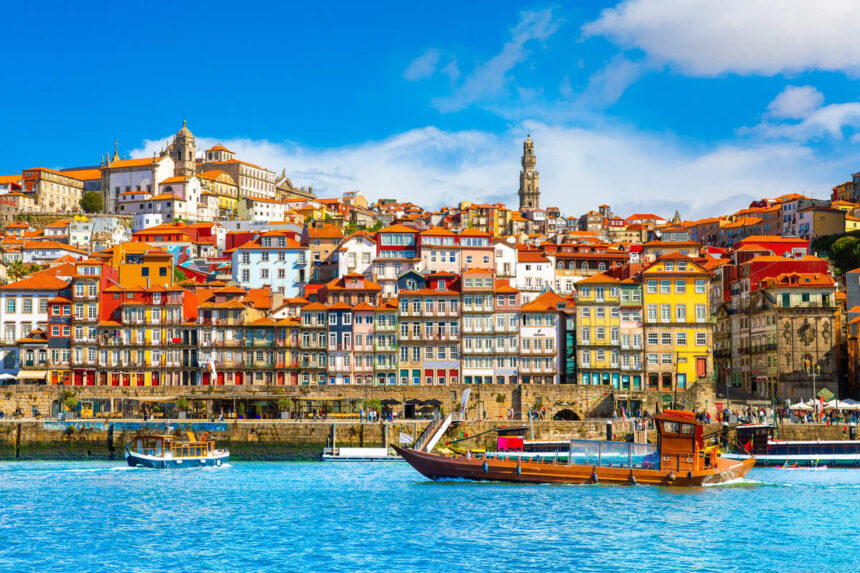 Historic Old Town Of Porto Seen From Across Douro River, Northern Portugal, Iberian Europe