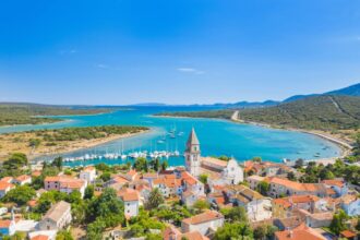 Scenic views of Osor, small village on island of Cres