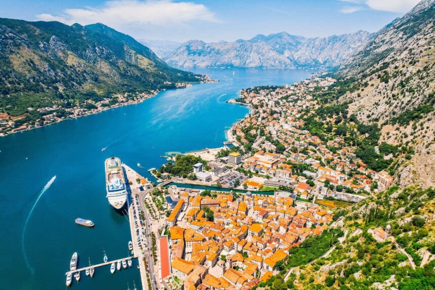 Aerial View Of Kotor Bay, Montenegro