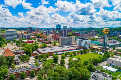 Skyline of Knoxville, TN on nice day