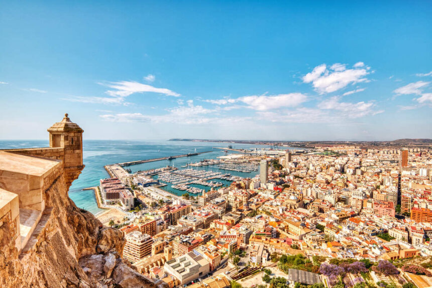 Alicante Seen From The Hilltop Castle, Spain