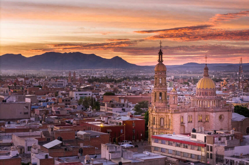 Aerial View Of The Historic Center Of Aguascalientes, Mexico