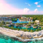 Aerial View Of The Resort Zone In Tulum, Mexico