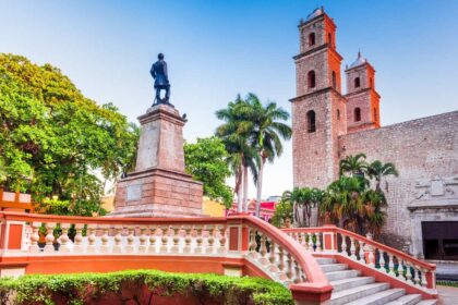 Stone Cathedral In Merida, Yucatan, Mexico