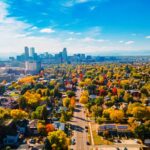 Aerial view of downtown Denver, Colorado