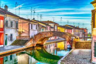 Canal in Commacchio, Italy