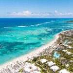 Aerial View Of A Beach In Cancun, Mexico