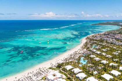 Aerial View Of A Beach In Cancun, Mexico