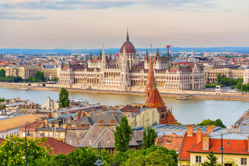 Hungarian Parliament Seen From Fishermen