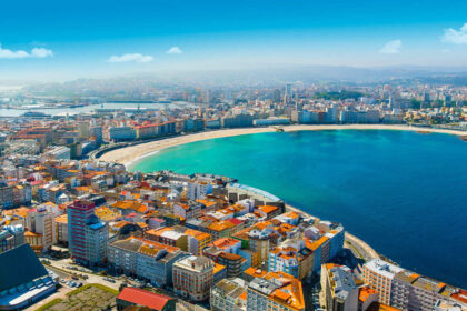 Aerial View Of A Coruna, Galicia, Spain