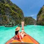 Woman on a boat Krabi, Thailand