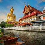 Big seated Buddha statue in Bangkok, Thailand