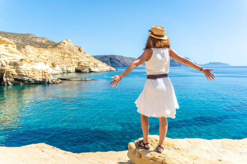 Woman observing Almeria