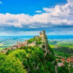 Panoramic View Of San Marino, A Country Surrounded By Italy