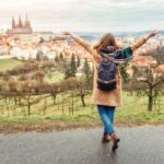 A Young Woman Looking Happy In Europe In Winter