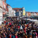 Huge crowd of people in Venice