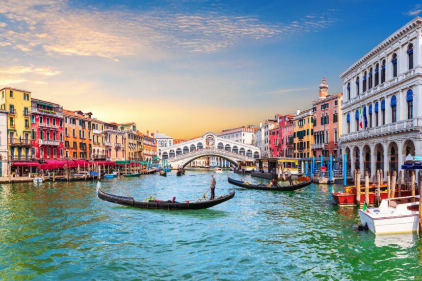 Gondola on the Grand Canal in Venice